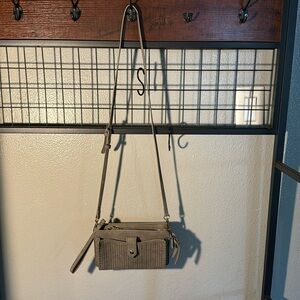 Violet Ray Chevron Perforated Wallet on a String